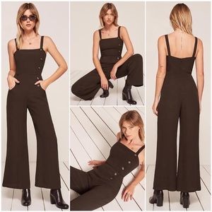 Reformation Leo Jumpsuit Cocoa 0